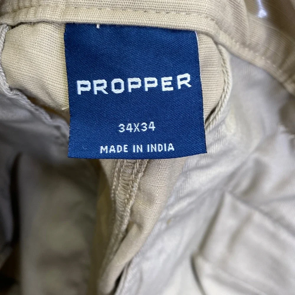 Propper Kinetic Tactical Pants Mens 34x34 Khaki Ripstop Water Resistant F52944X